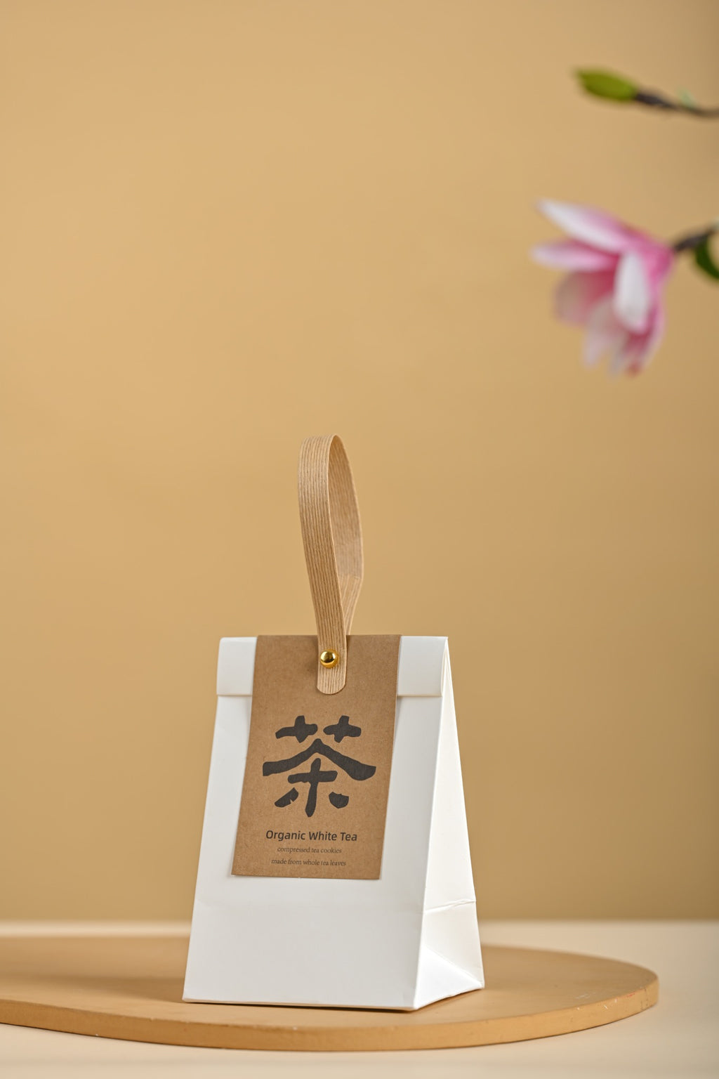 Organic White Tea gift bag packaging