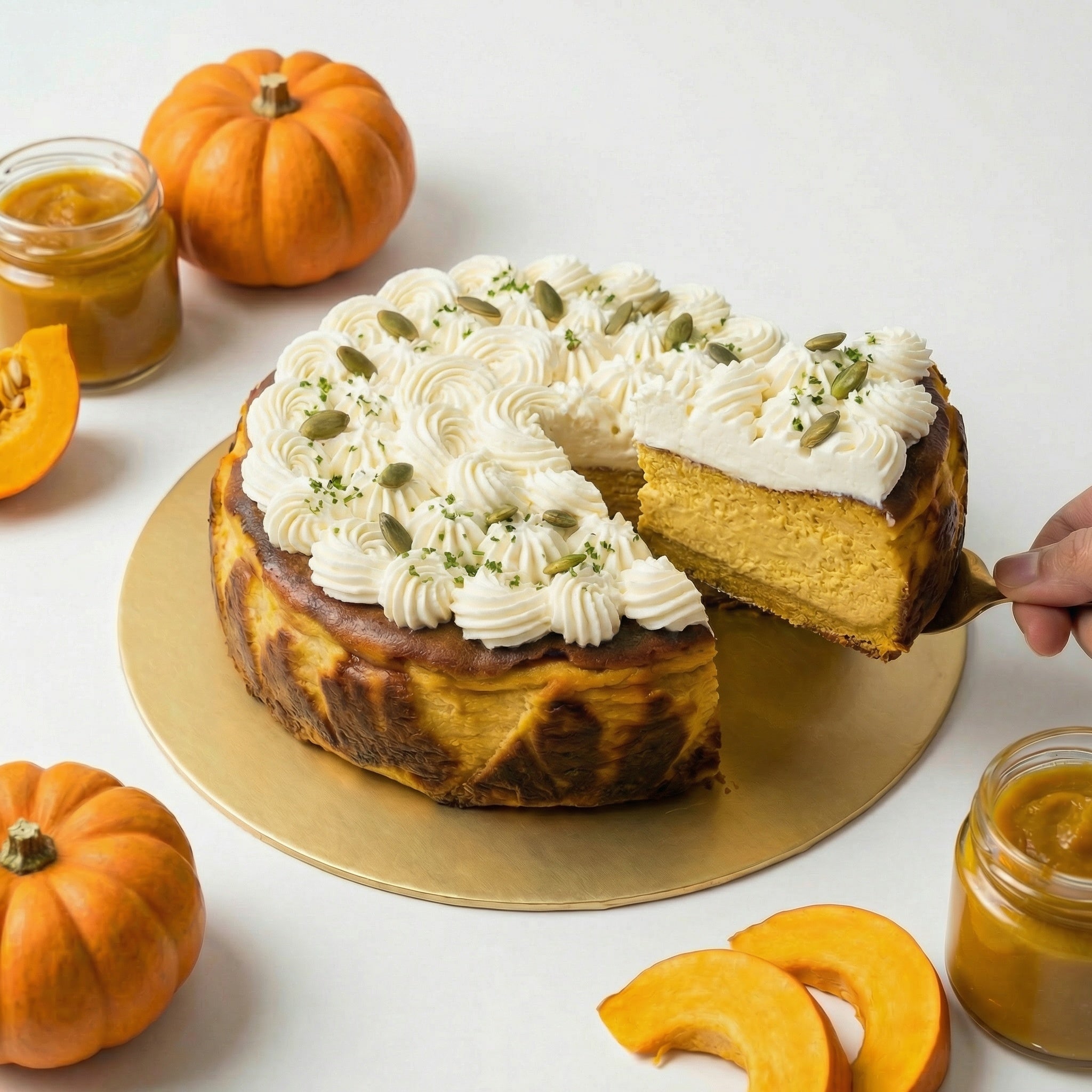 Homemade Plant-based Basque Cheesecake（Pumpkin Flavor）